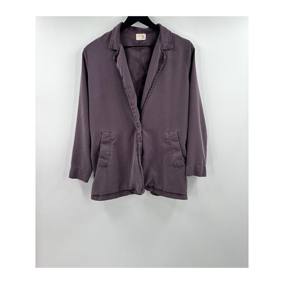 NATION Lightweight Pale Plum Purple Relaxed Button Blazer Size Small - Picture 1 of 6